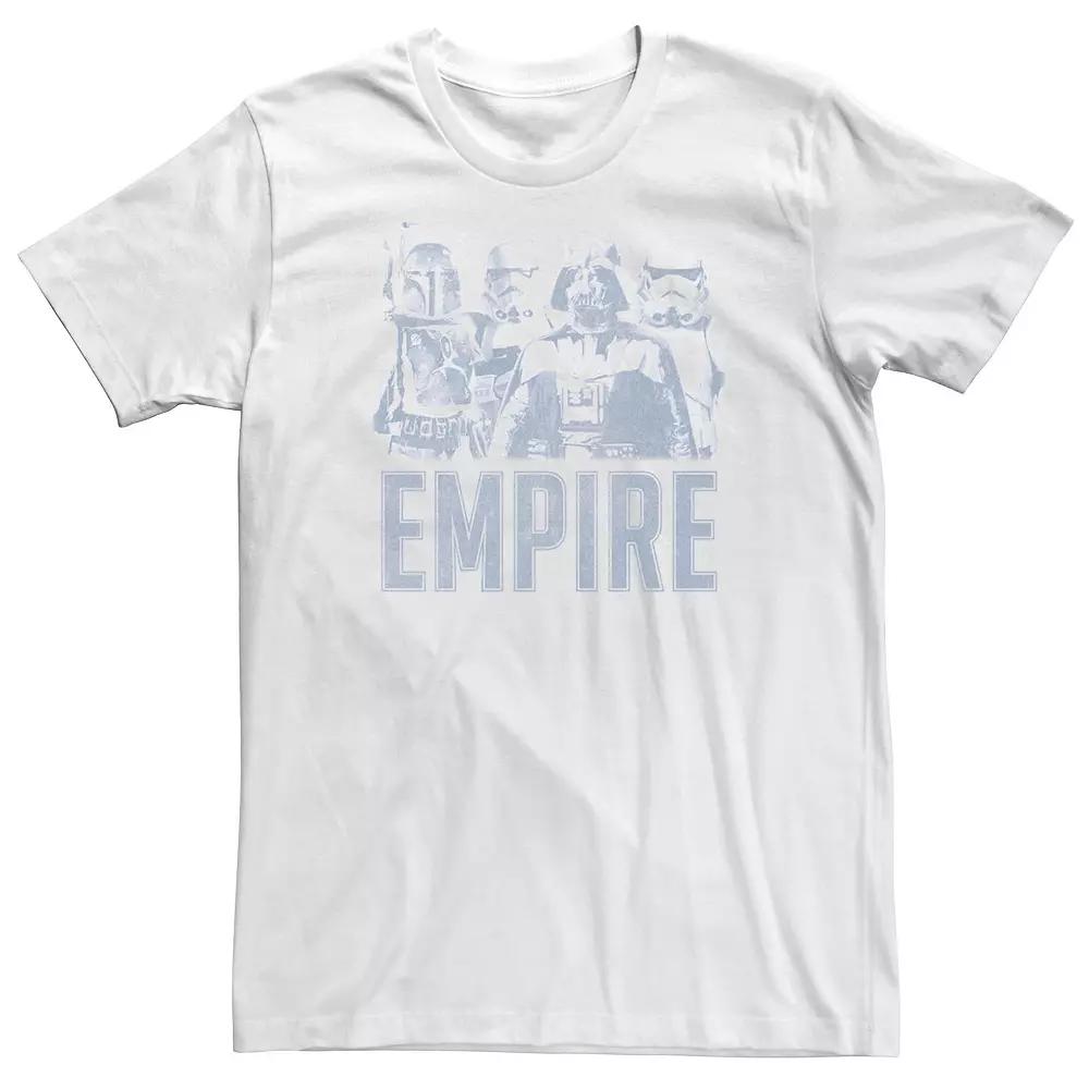 Big & Tall Star Wars Empire Blue Hue Stamp Tee, Men's, Size: 4XL, White Product Image