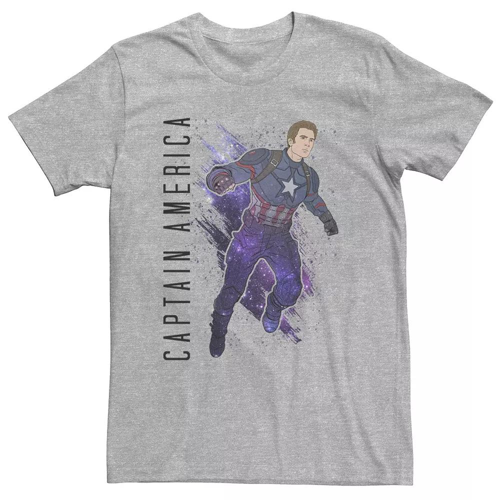 Big & Tall Marvel Avengers Endgame Captain America Galaxy Painted Tee, Men's,  Product Image