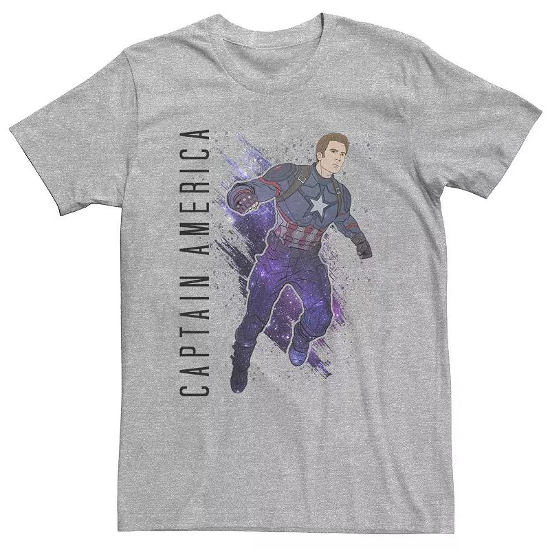Big & Tall Marvel Avengers Endgame Captain America Galaxy Painted Tee, Men's,  Product Image
