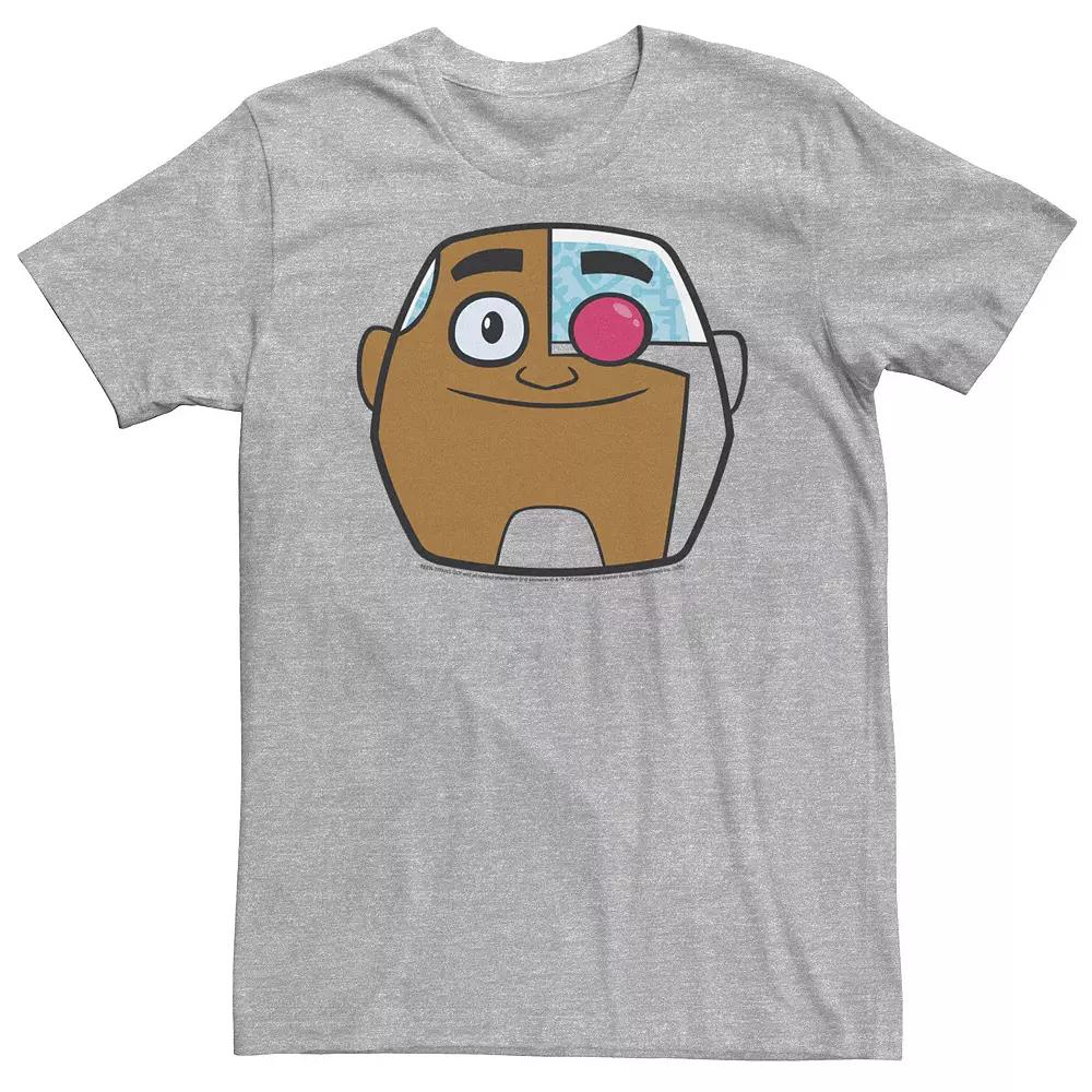 Big & Tall DC Comics Teen Titans Go! Cyborg Big Face Tee, Men's, Size: 3XL, Athletic Grey Product Image
