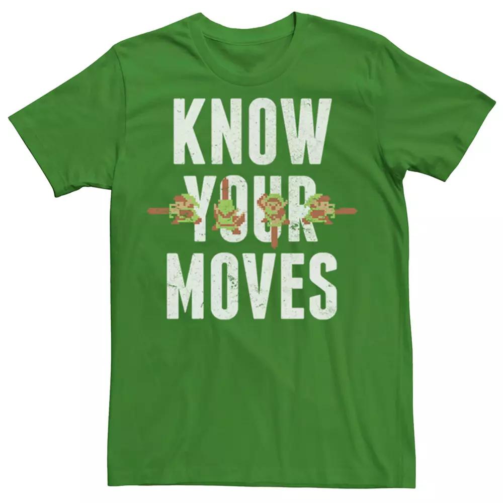 Men's Nintendo Legend Of Zelda Know Your Moves Pixel Link Short Sleeve Tee,  Product Image