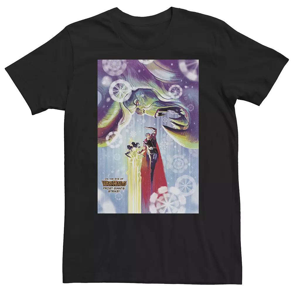 Big & Tall Marvel Comixology Thor Frost Giants Strike Comic Cover Tee, Men's, Size: Large Tall, Black Product Image