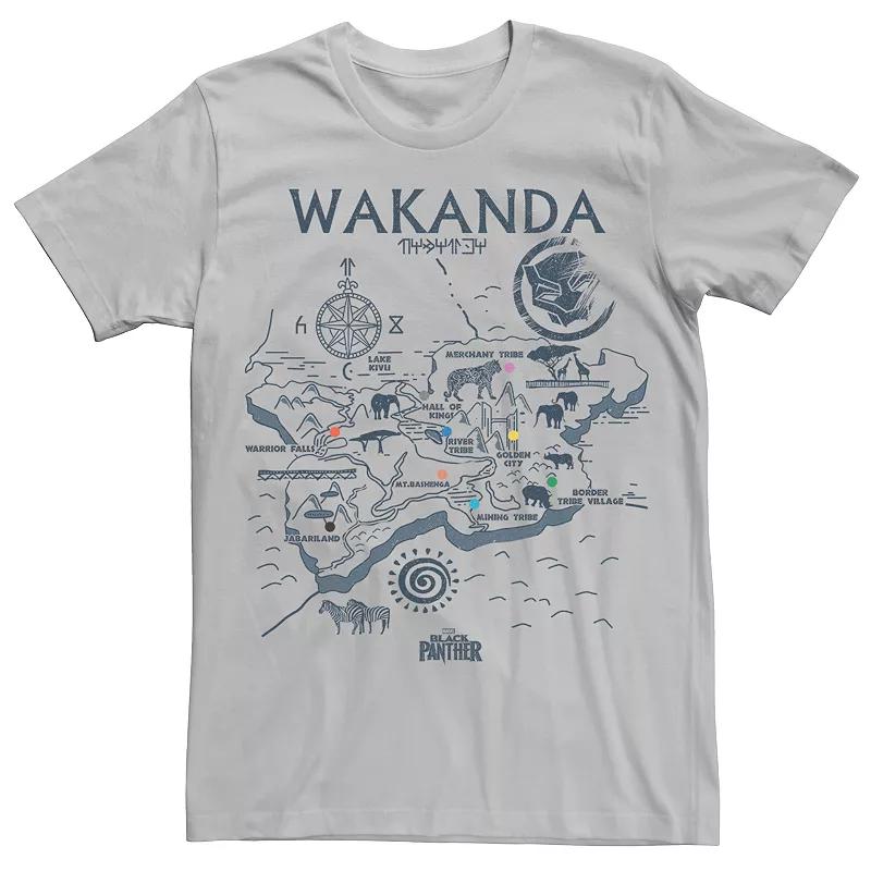 Men's Marvel Black Panther Wakanda Map Graphic Tee,  Product Image