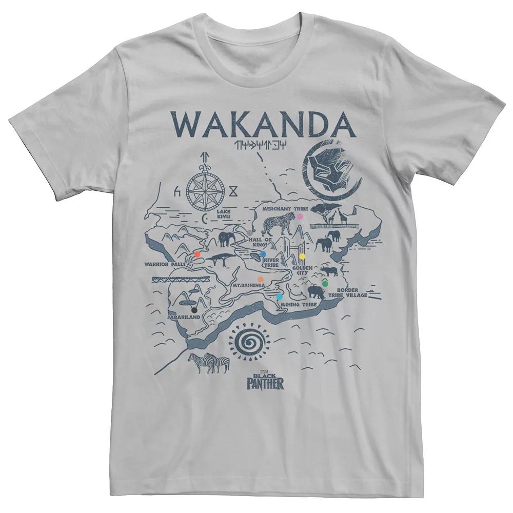 Men's Marvel Black Panther Wakanda Map Graphic Tee,  Product Image