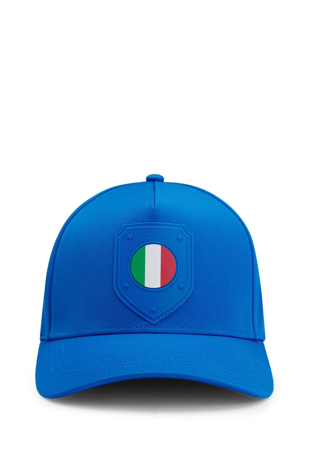 Logo cap in lustrous twill with country-flag badge Product Image