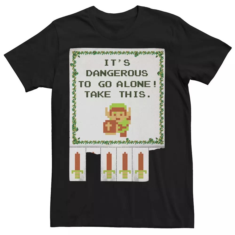 Men's Nintendo Zelda Sword Tear Off Paper Tee,  Product Image