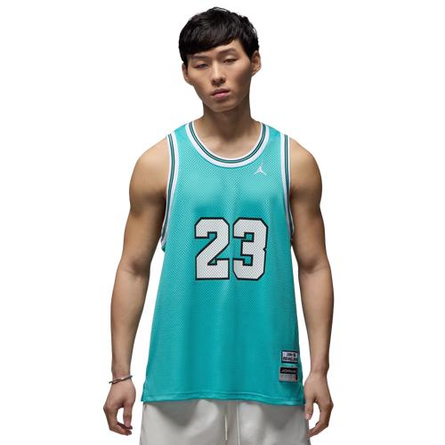Jordan Mens Jordan Essentials Summer Jersey - Mens Washed Teal/White Product Image