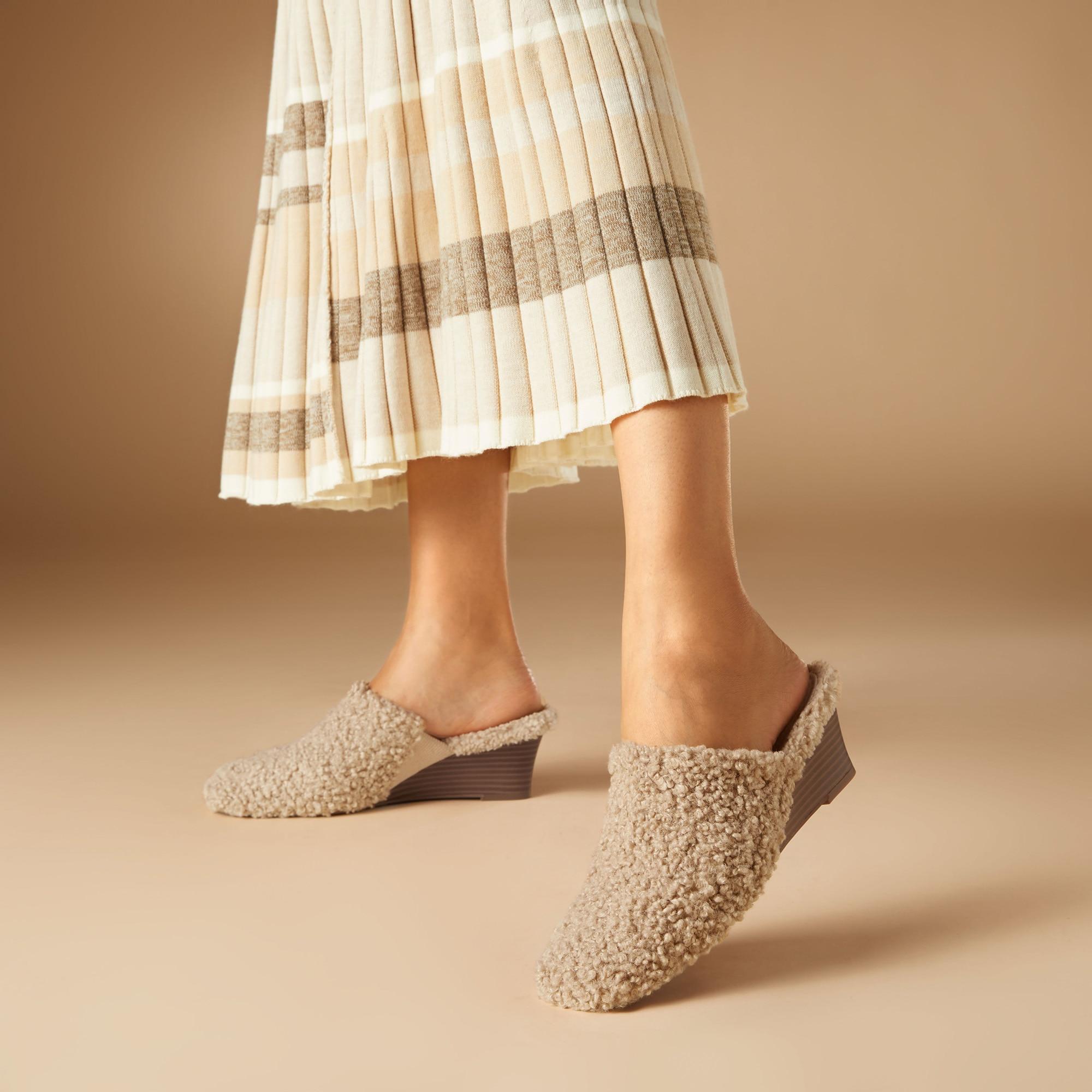 Square-Toe Wedge Mules (Margot Wedge Mules) Product Image