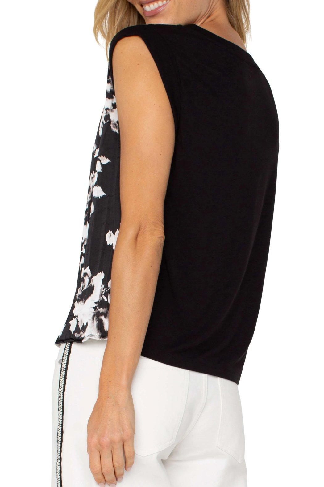 Catherine Sleeveless Woven To Knit Top Product Image