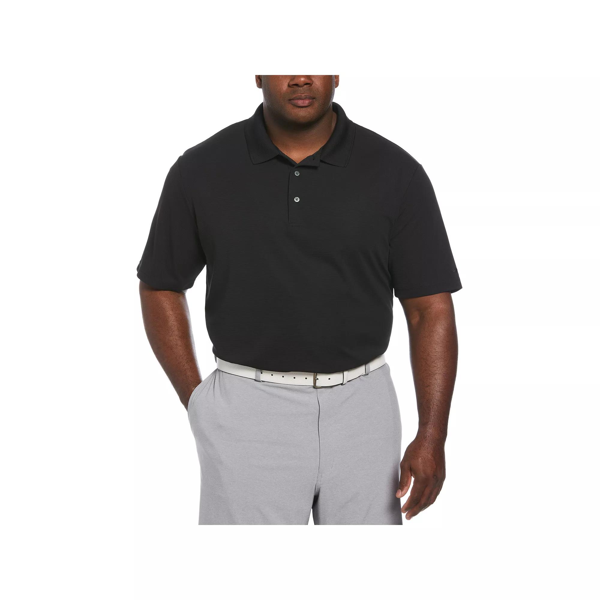 Big & Tall Grand Slam Short Sleeve Classic-Fit Solid Golf Polo, Men's, Size: XXL Tall, Black Product Image