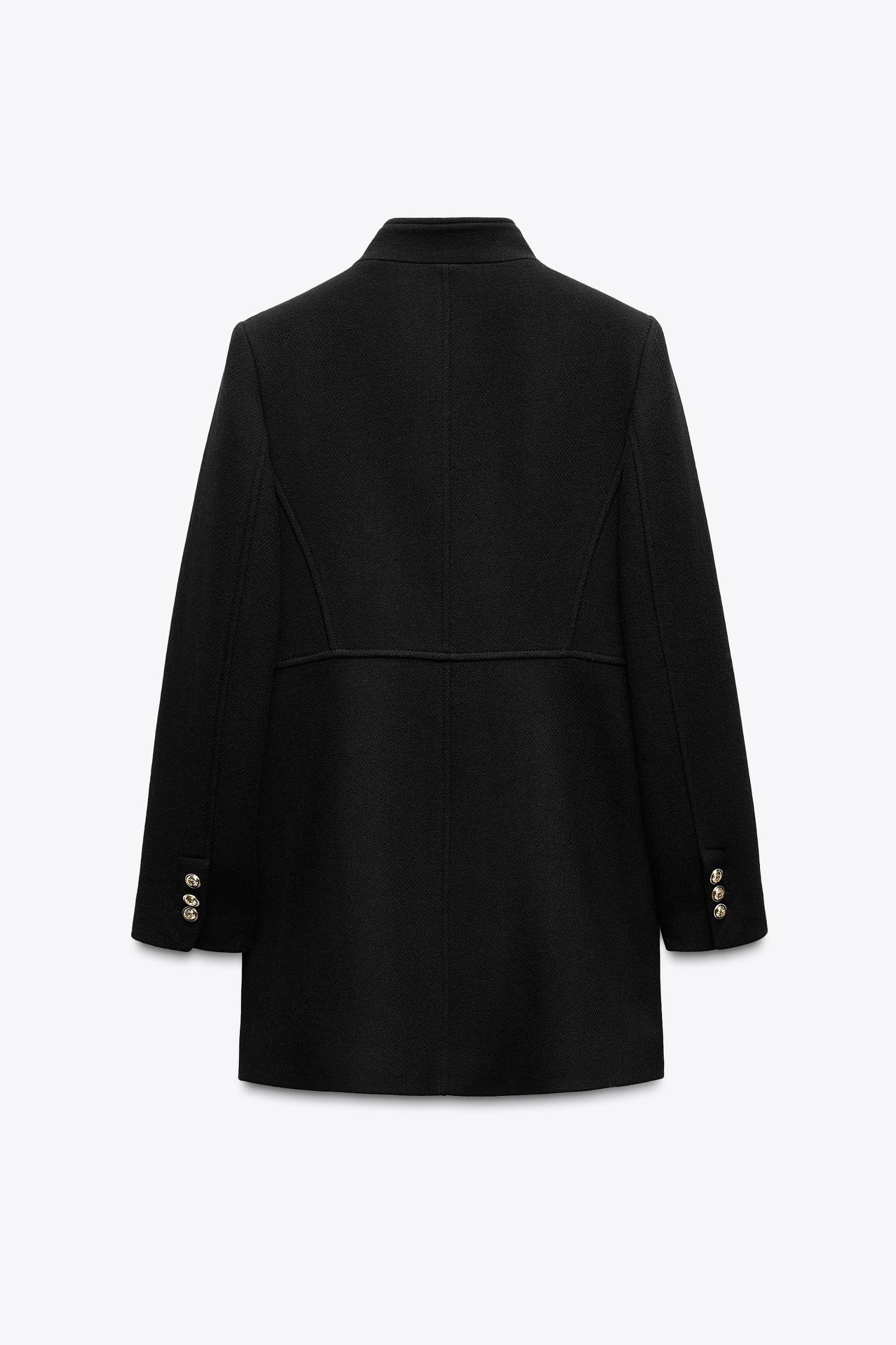 DOUBLE BREASTED WOOL BLEND COAT Product Image