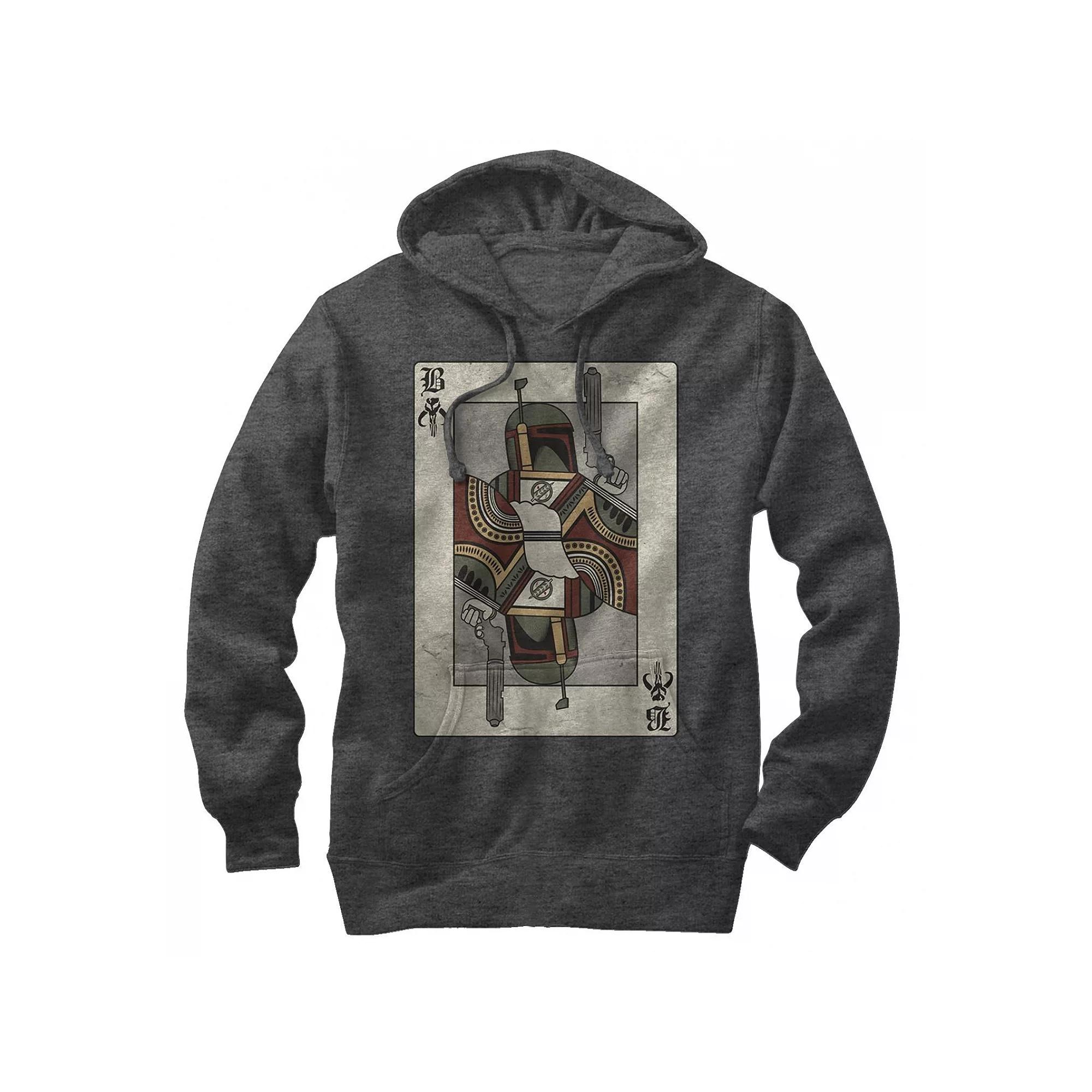 Men's Star Wars Playing Card Boba Fetta Pullover Hoodie,  Product Image