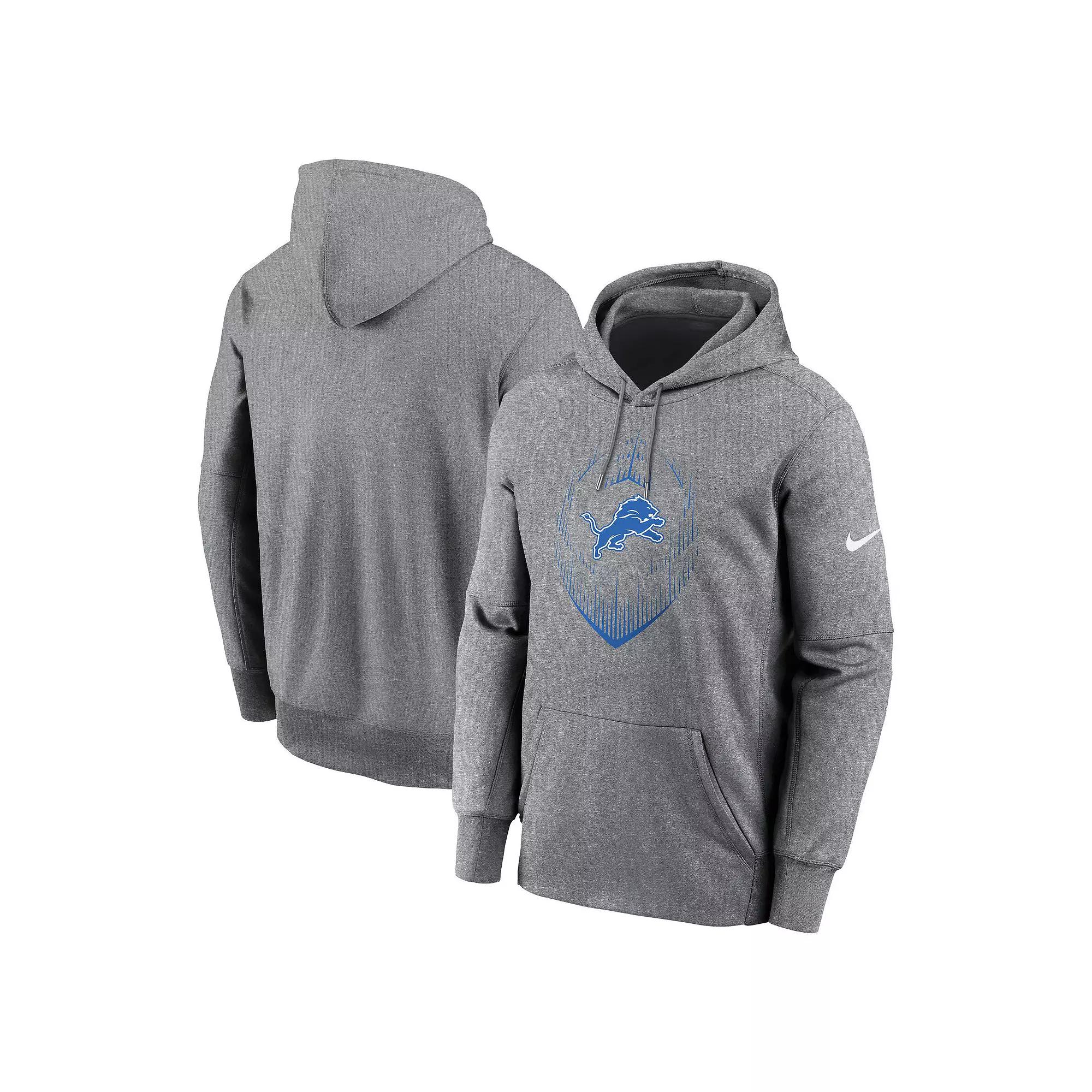Men's Nike Heather Gray Cleveland Browns Icon Performance Pullover Hoodie,  Product Image