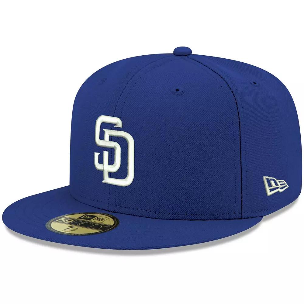 Men's New Era Cardinal San Diego Padres White Logo 59FIFTY Fitted Hat,  Product Image
