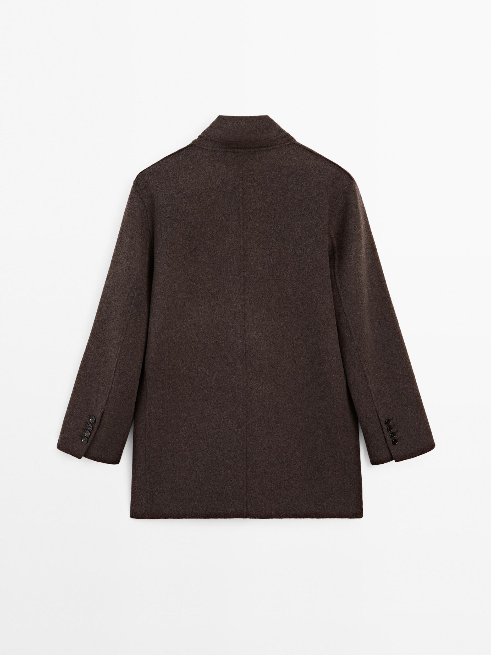 Wool blend coat with tuxedo collar Product Image