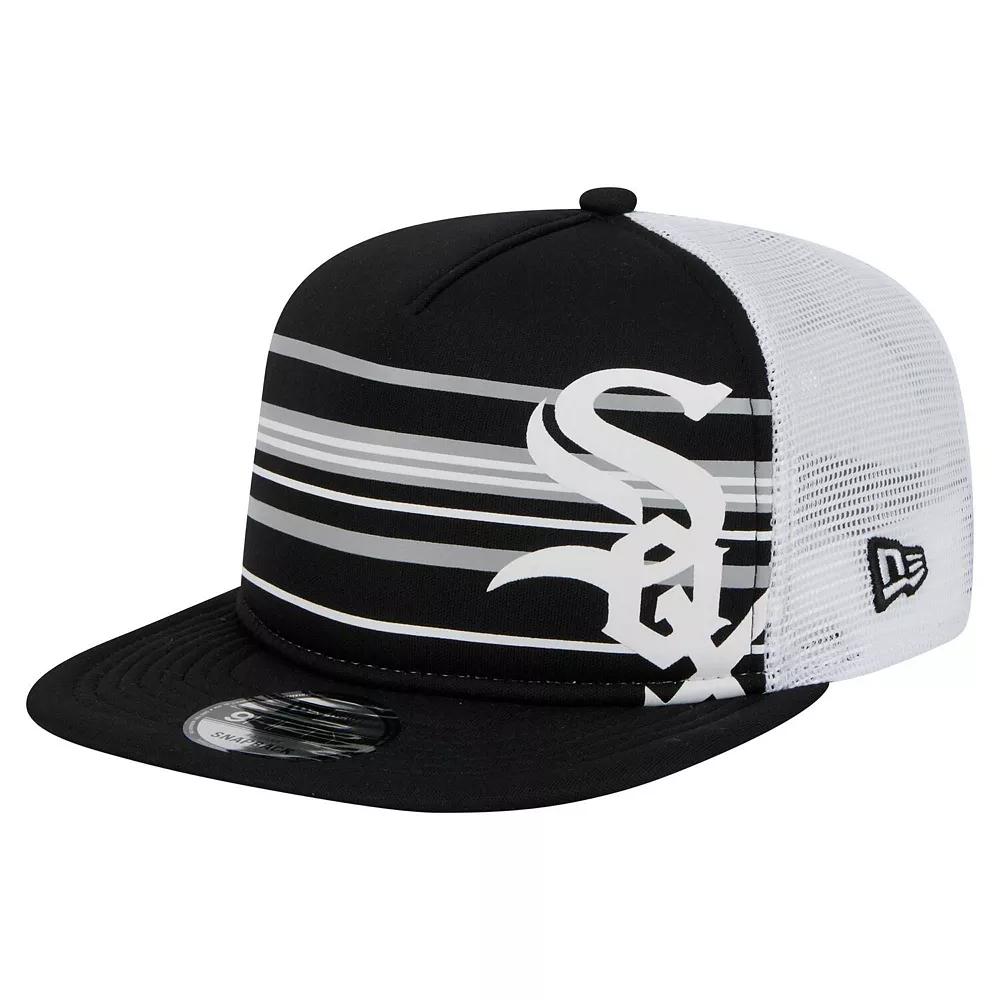 Men's New Era  Black Chicago White Sox 9FIFTY A-Frame Trucker Snapback Hat Product Image