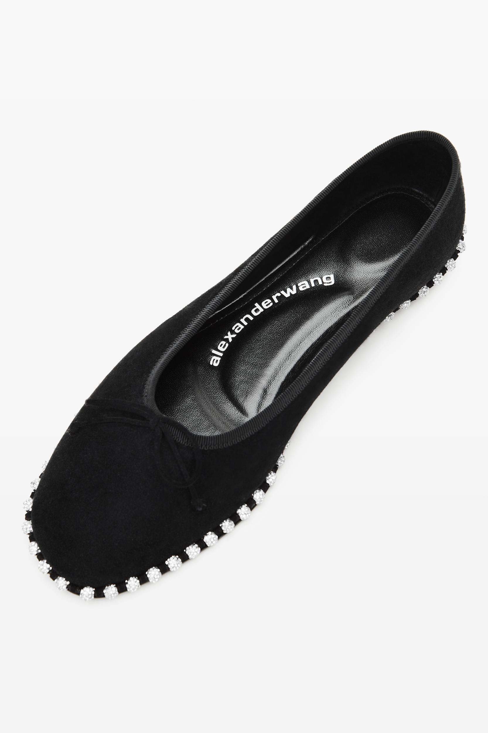 Black Suede Lina Flat Product Image