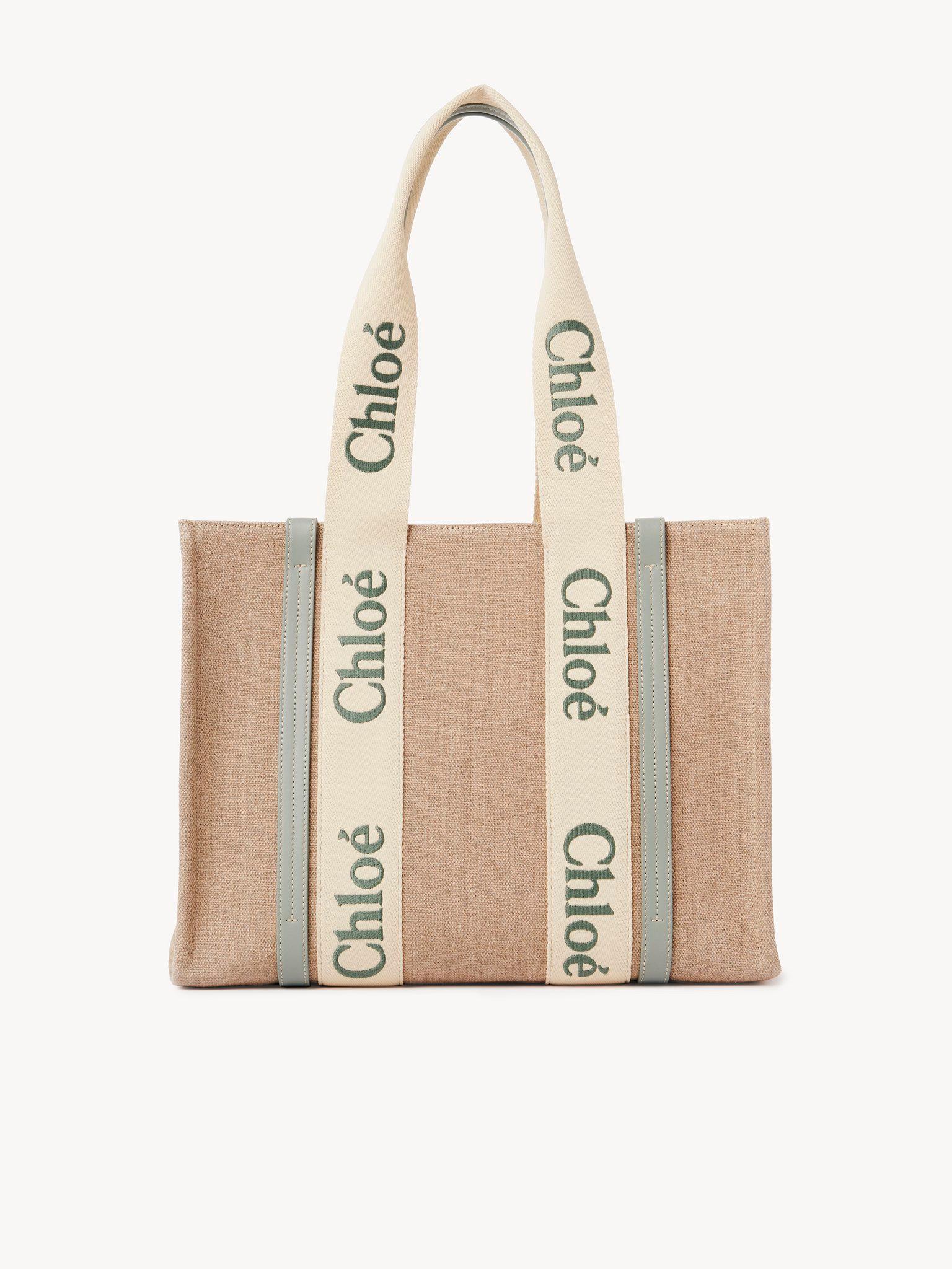 Woody tote bag in linen Product Image