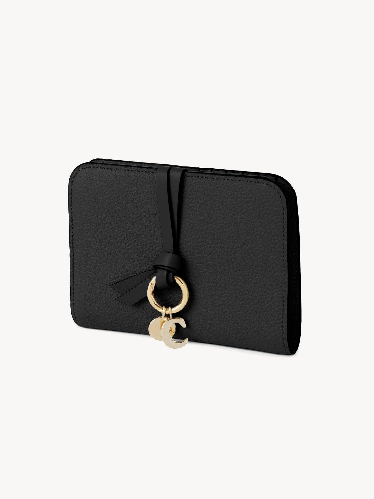 Alphabet bifold wallet in grained leather  Product Image