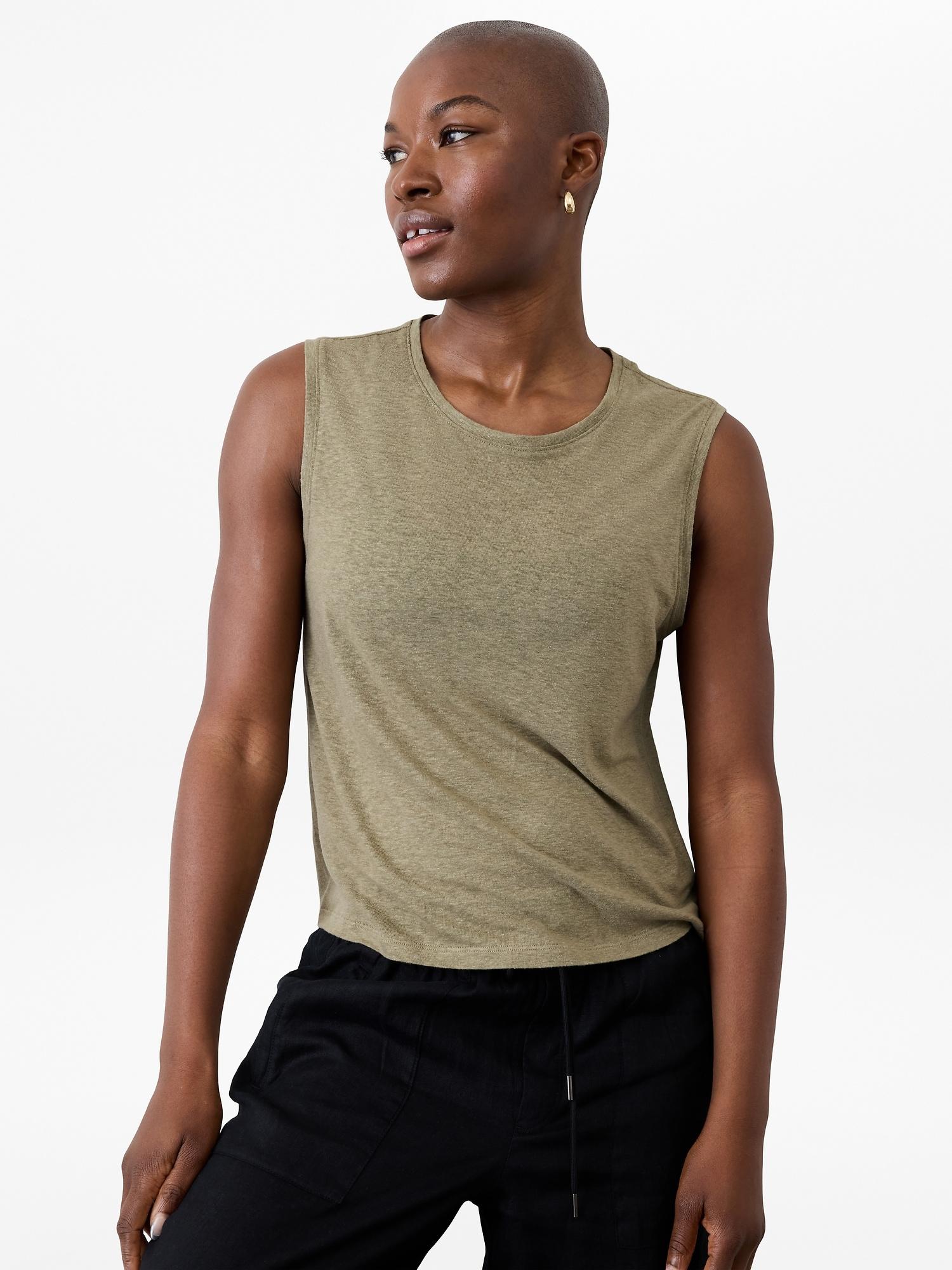 Getaway Linen Blend Muscle Tank Product Image