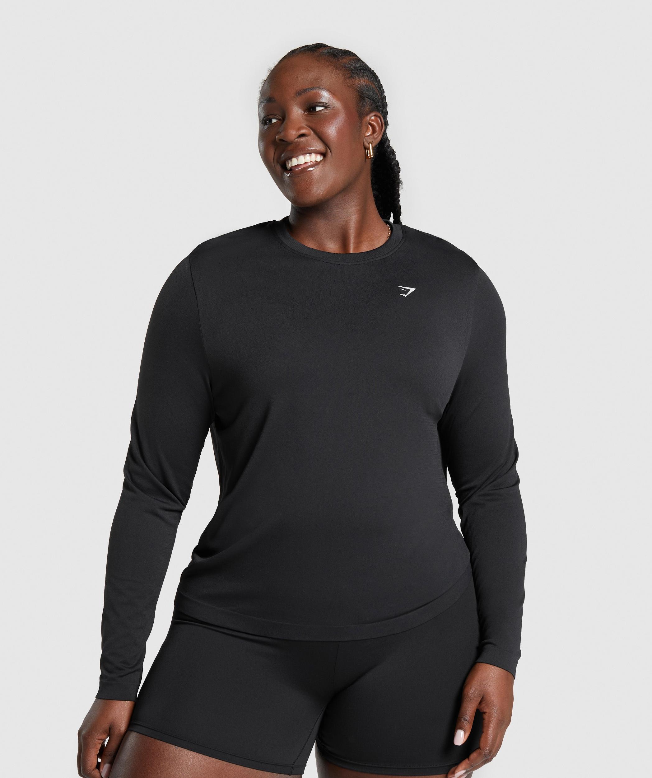 Gymshark Everyday Seamless Long Sleeve Top - Black Female Product Image