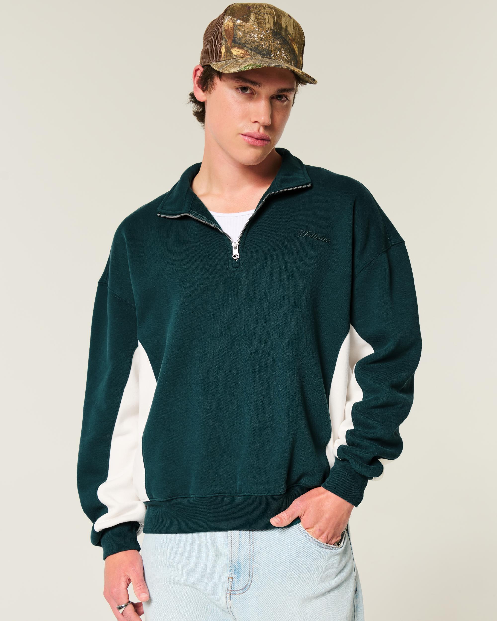 Boxy Logo Quarter-Zip Sweatshirt Product Image