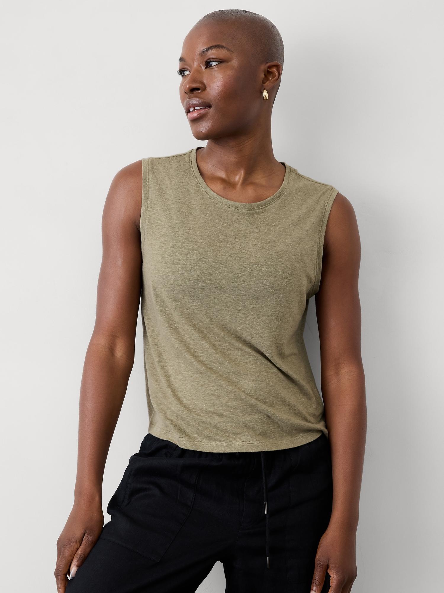 Getaway Linen Blend Muscle Tank Product Image