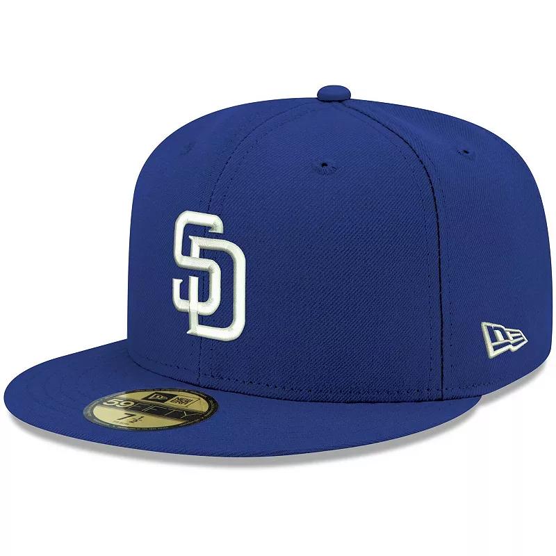 Men's New Era Cardinal San Diego Padres White Logo 59FIFTY Fitted Hat,  Product Image