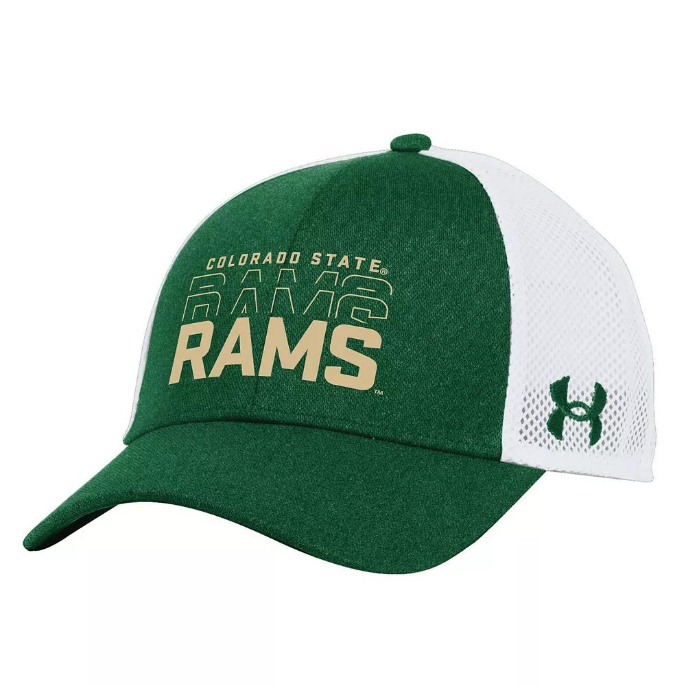 Men's Under Armour Green Colorado State Rams 2024 Sideline Blitzing Trucker Adjustable Hat Product Image