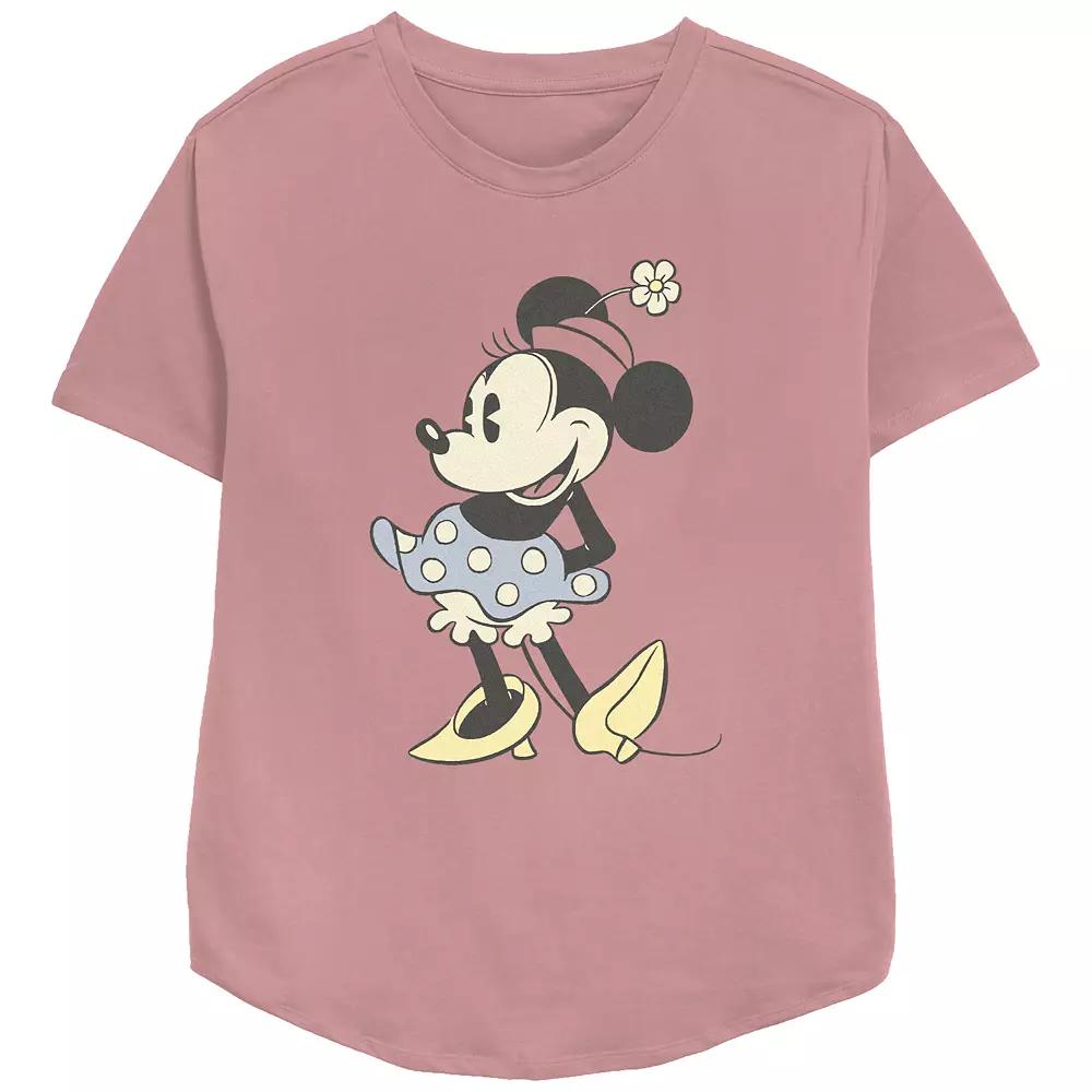 Disney's Minnie Mouse Classic Vintage Outfit Women's Relaxed Fit Graphic Tee,  Product Image