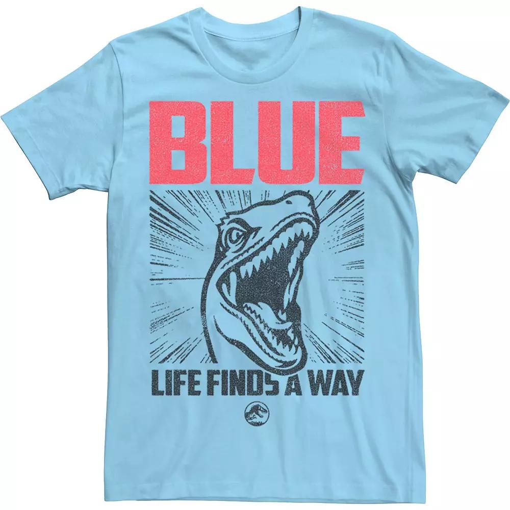 Men's Jurassic World Blue Life Finds A Way Tee,  Product Image