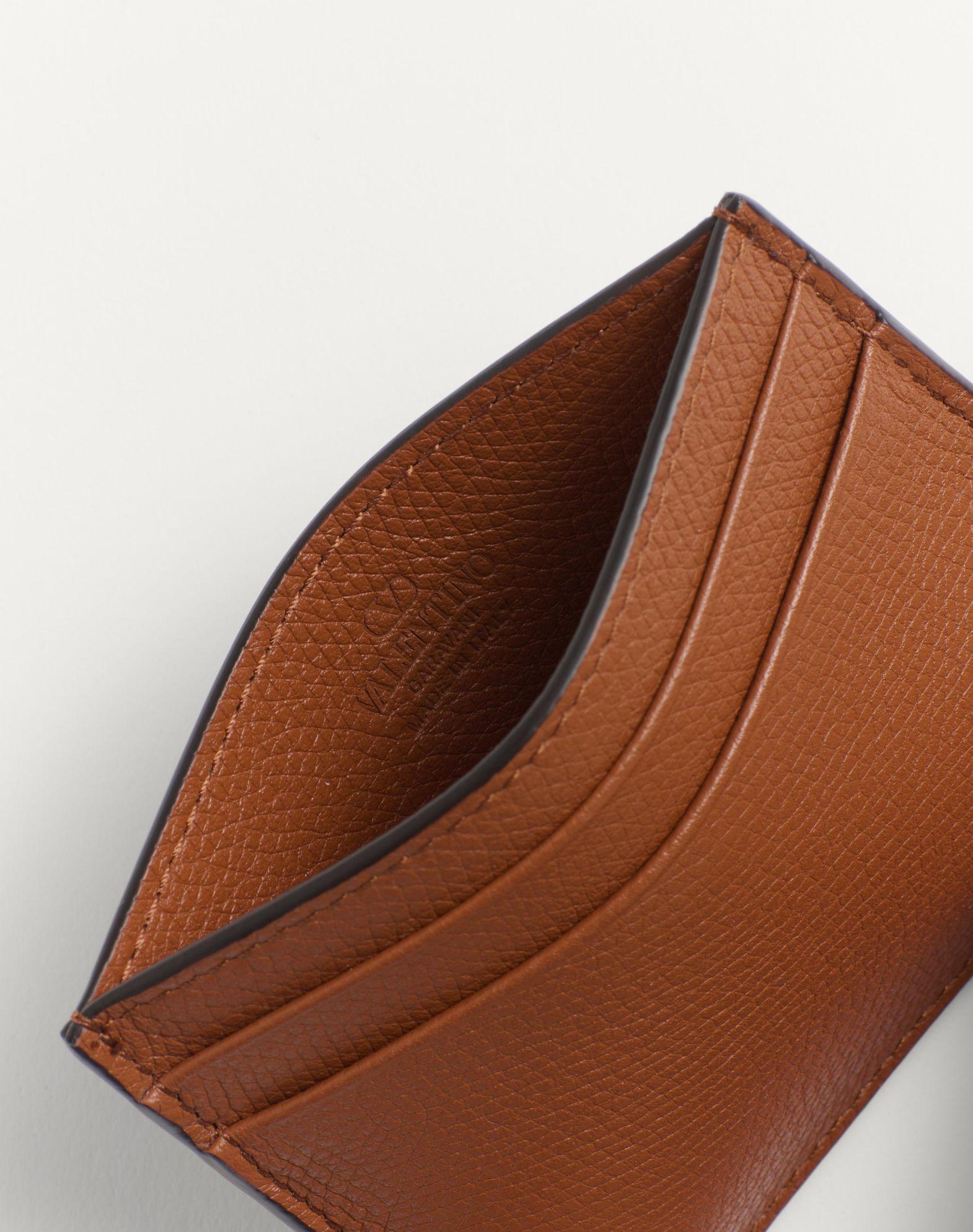 Valentino Garavani Vlogo Signature Cardholder In Grainy Calfskin Product Image