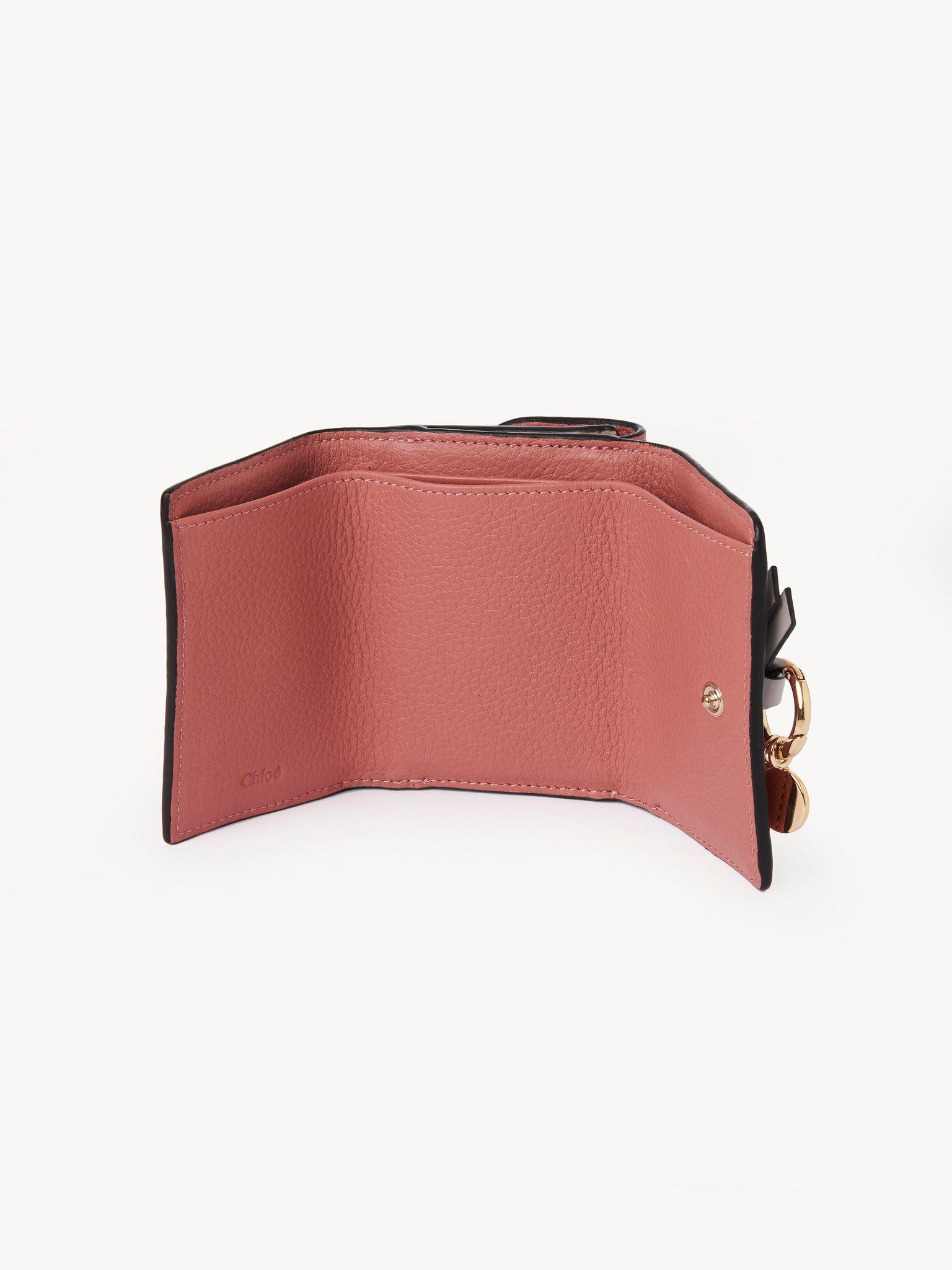 Mini Alphabet tri-fold in grained leather Product Image