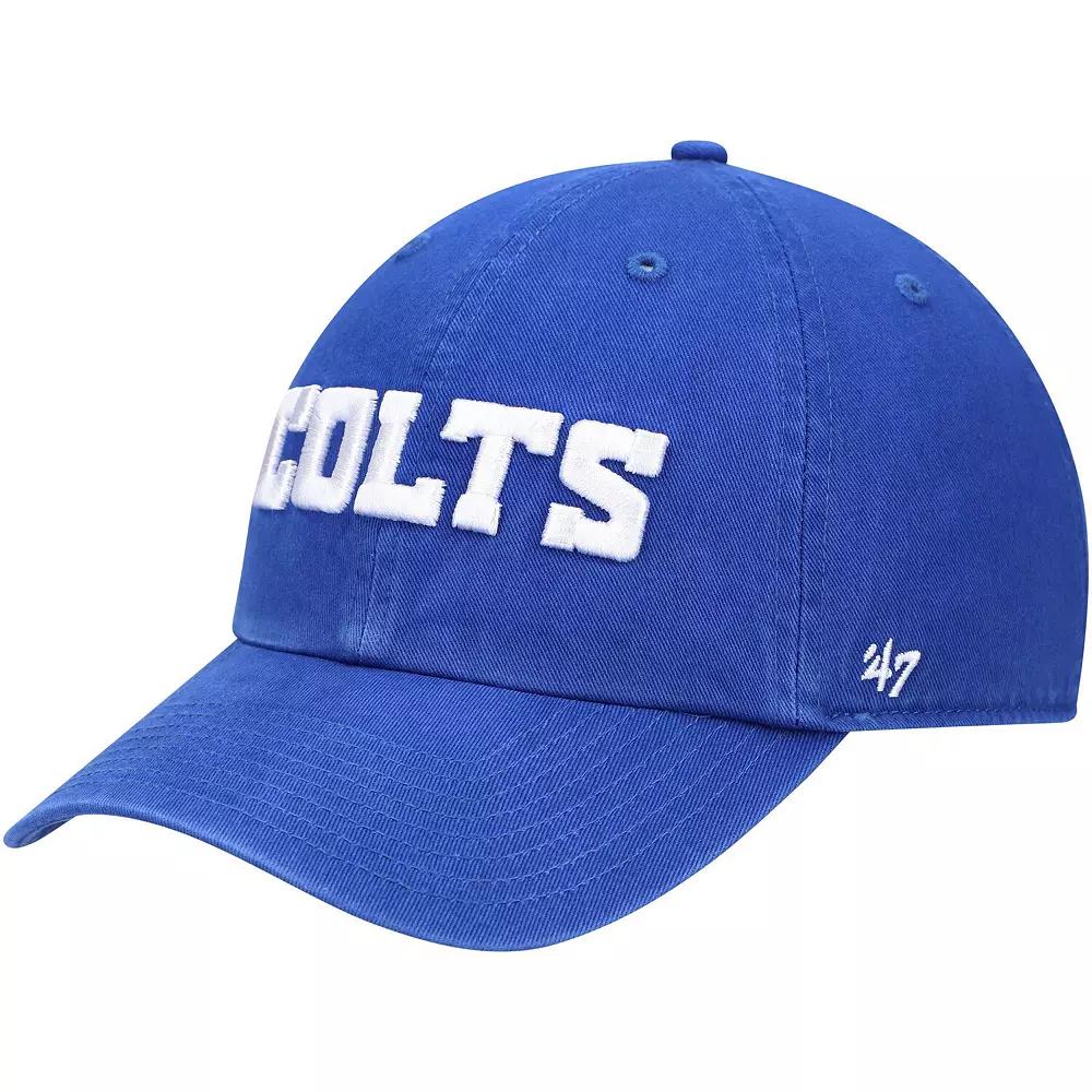 Men's '47 Royal Indianapolis Colts Clean Up Script Adjustable Hat, Blue Product Image