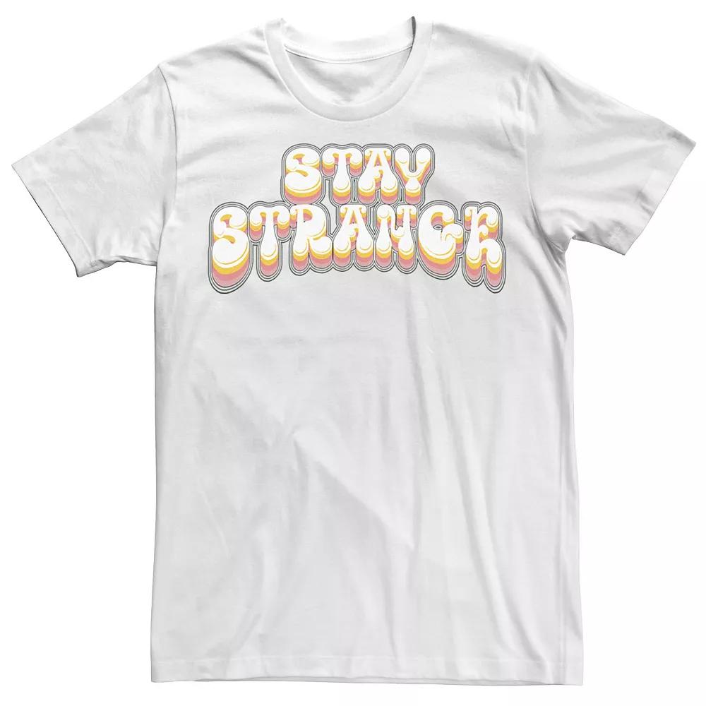 Men's Stay Strange Retro Style Font Tee,  Product Image