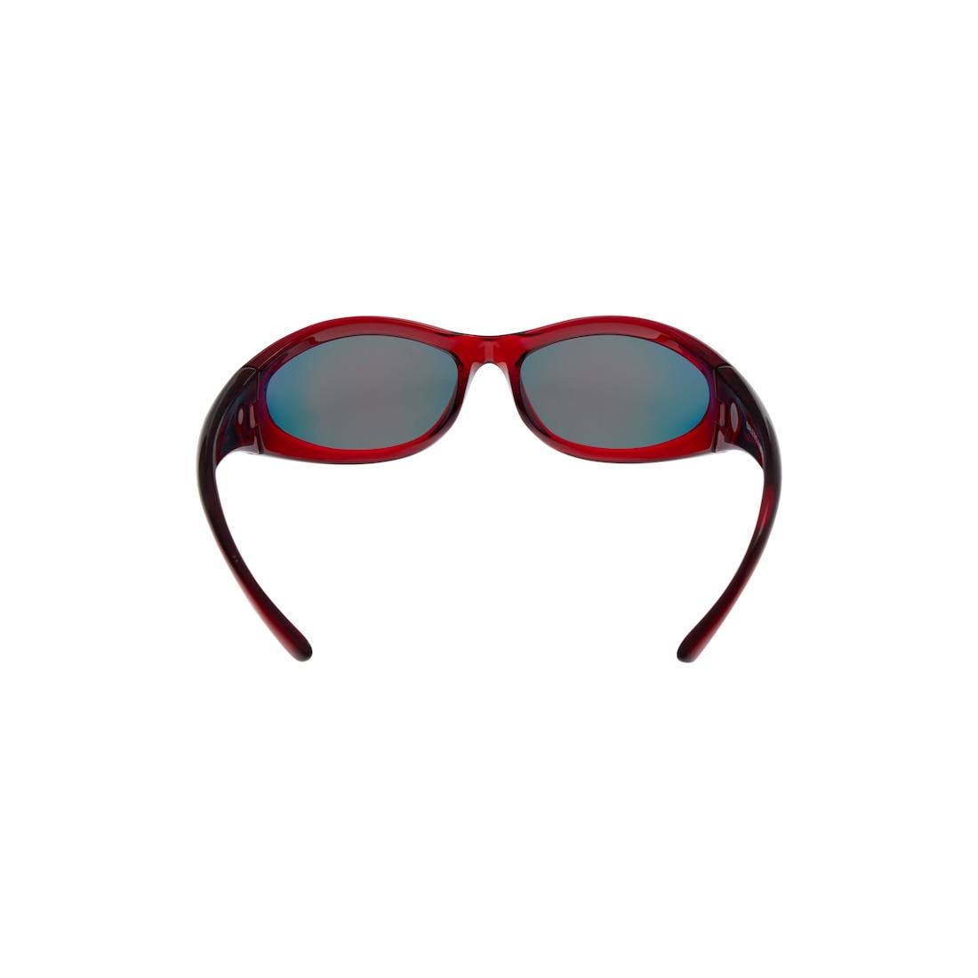 Sporty B Round Af Sunglasses  in Red Product Image
