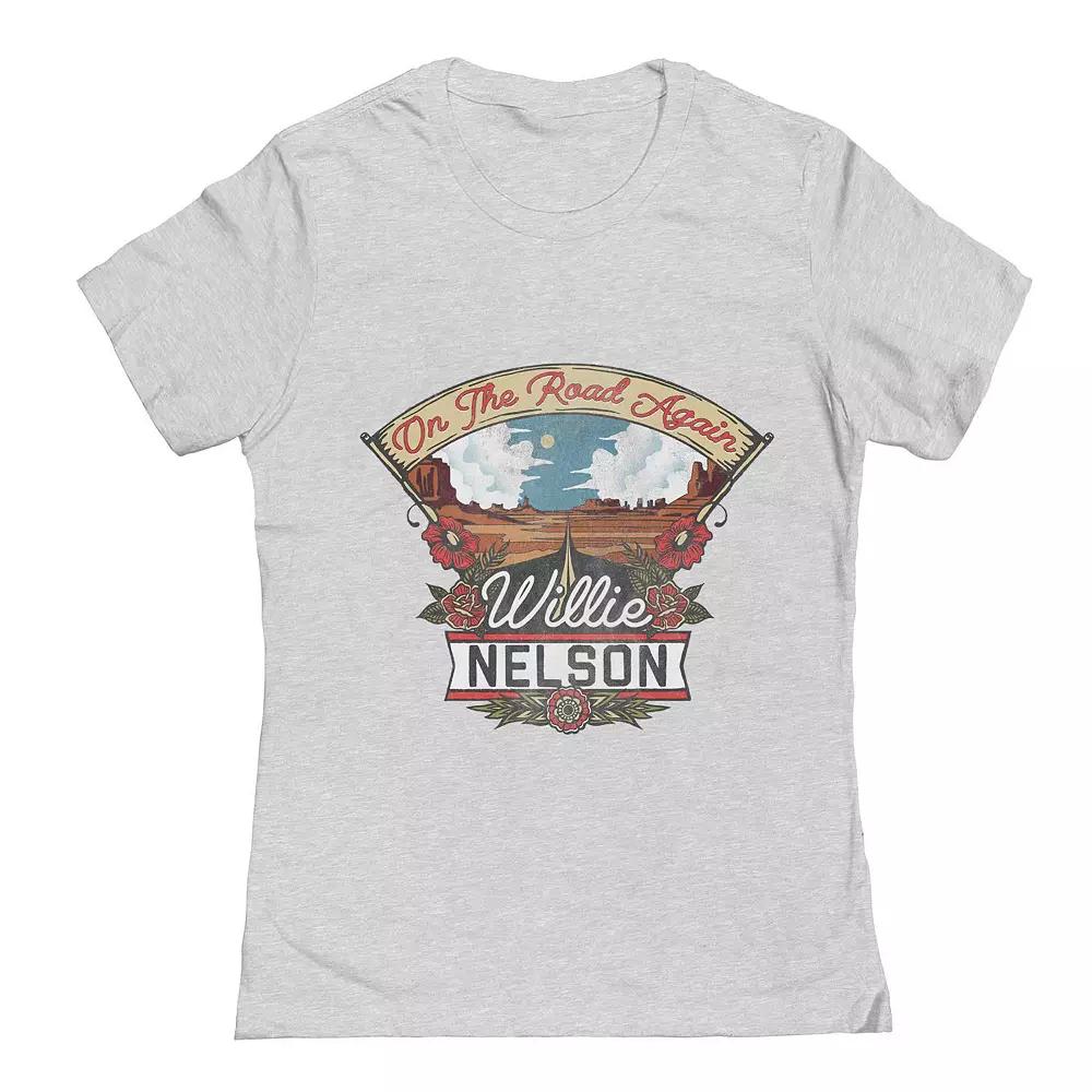Junior's Willie Nelson On The Road Desert Graphic Tee, Women's,  Product Image