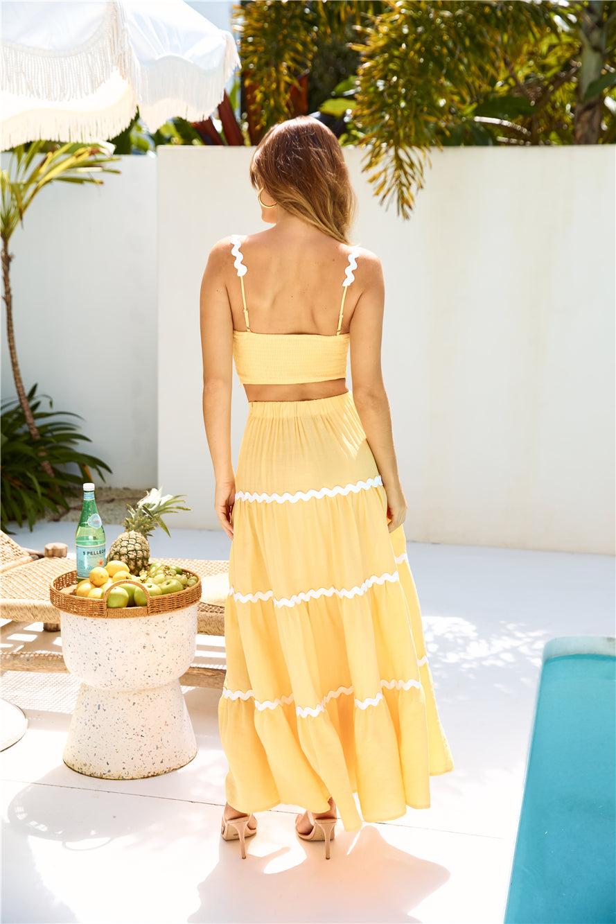 Sway One Way Maxi Skirt Orange Product Image