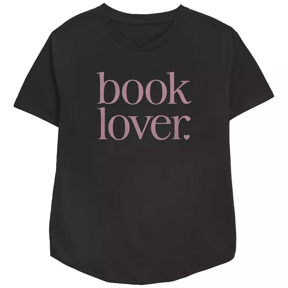 Women's Book Lover Relaxed Fit Graphic Tee, Girl's,  Product Image