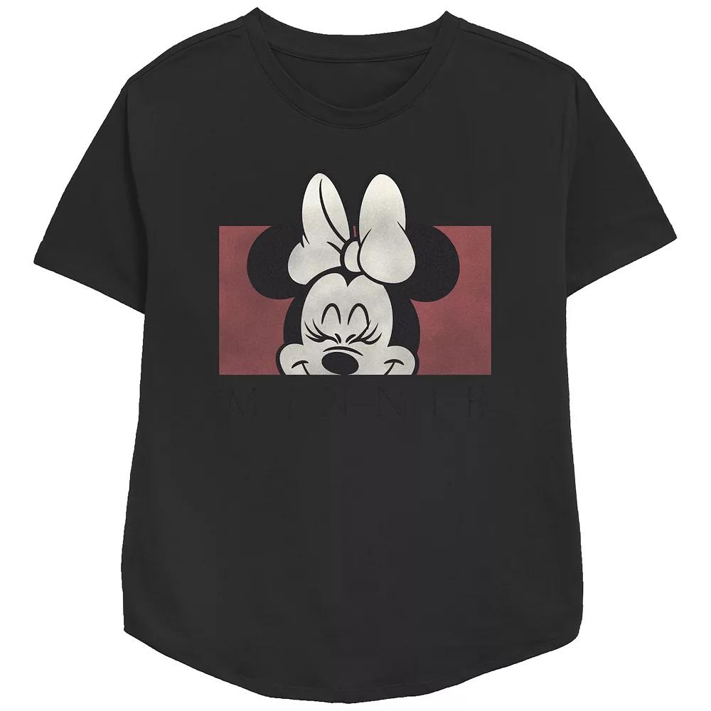 Disney's Minnie Mouse Cute Smile Women's Relaxed Fit Graphic Tee,  Product Image