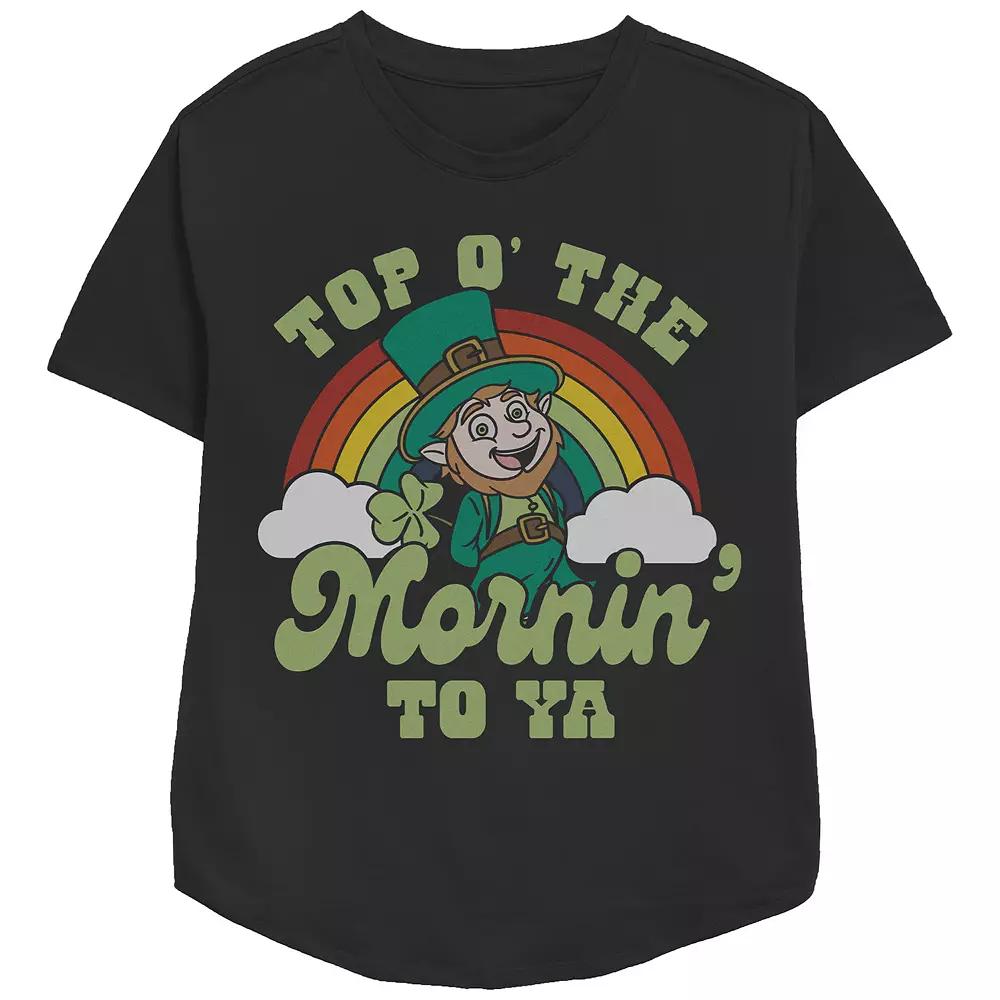 Women's Leprechaun Top O' The Mornin' To Ya Graphic Tee, Girl's,  Product Image