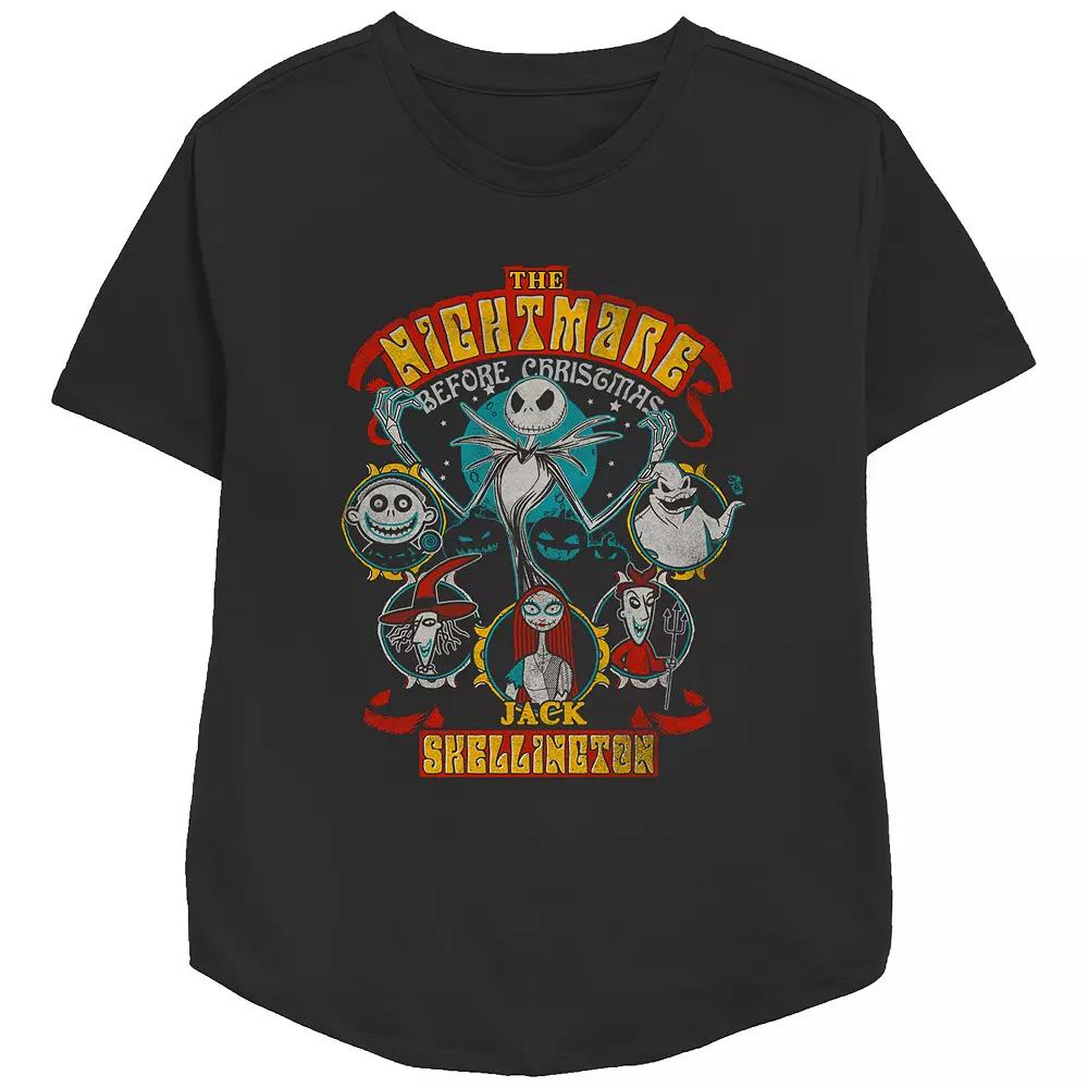 Disney's The Nightmare Before Christmas Halloween Lineup Women's Relaxed Fit Graphic Tee,  Product Image