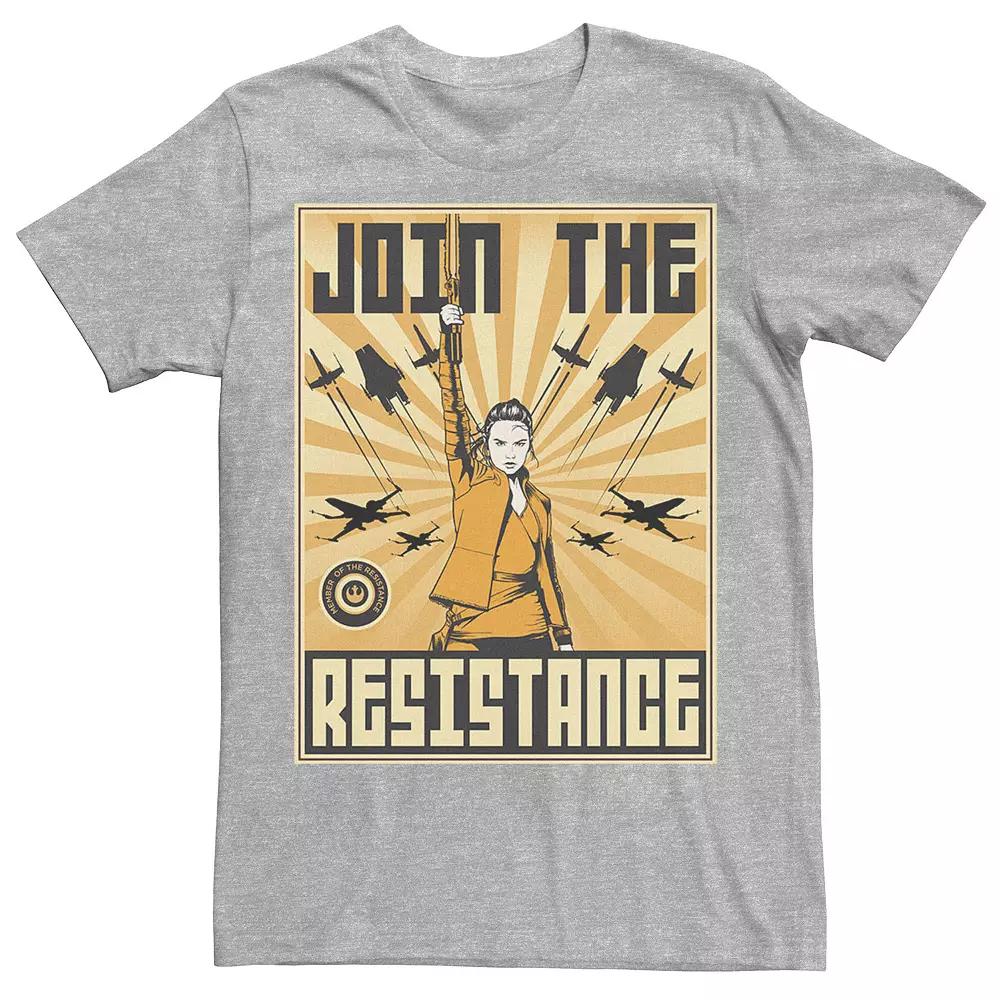Mens Star Wars Last Jedi Constructivist Poster Tee Athletic Grey Product Image