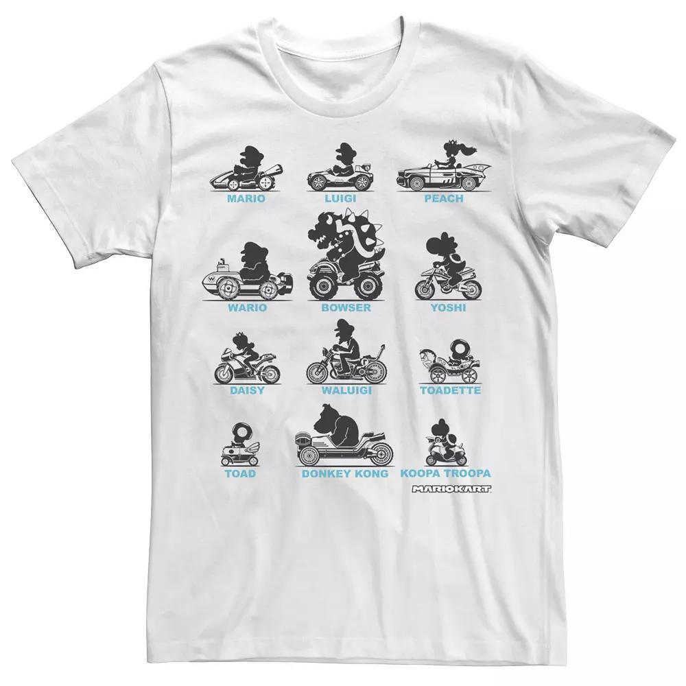 Men's Nintendo Super Mario Mario Kart Silhouette Racers Tee,  Product Image