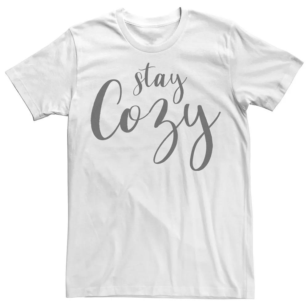 Men's Trendy Stay Cozy Script Tee,  Product Image