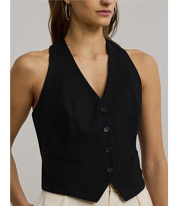 Lauren Ralph Lauren Cotton-Blend V-Neck Sleeveless Vest Product Image