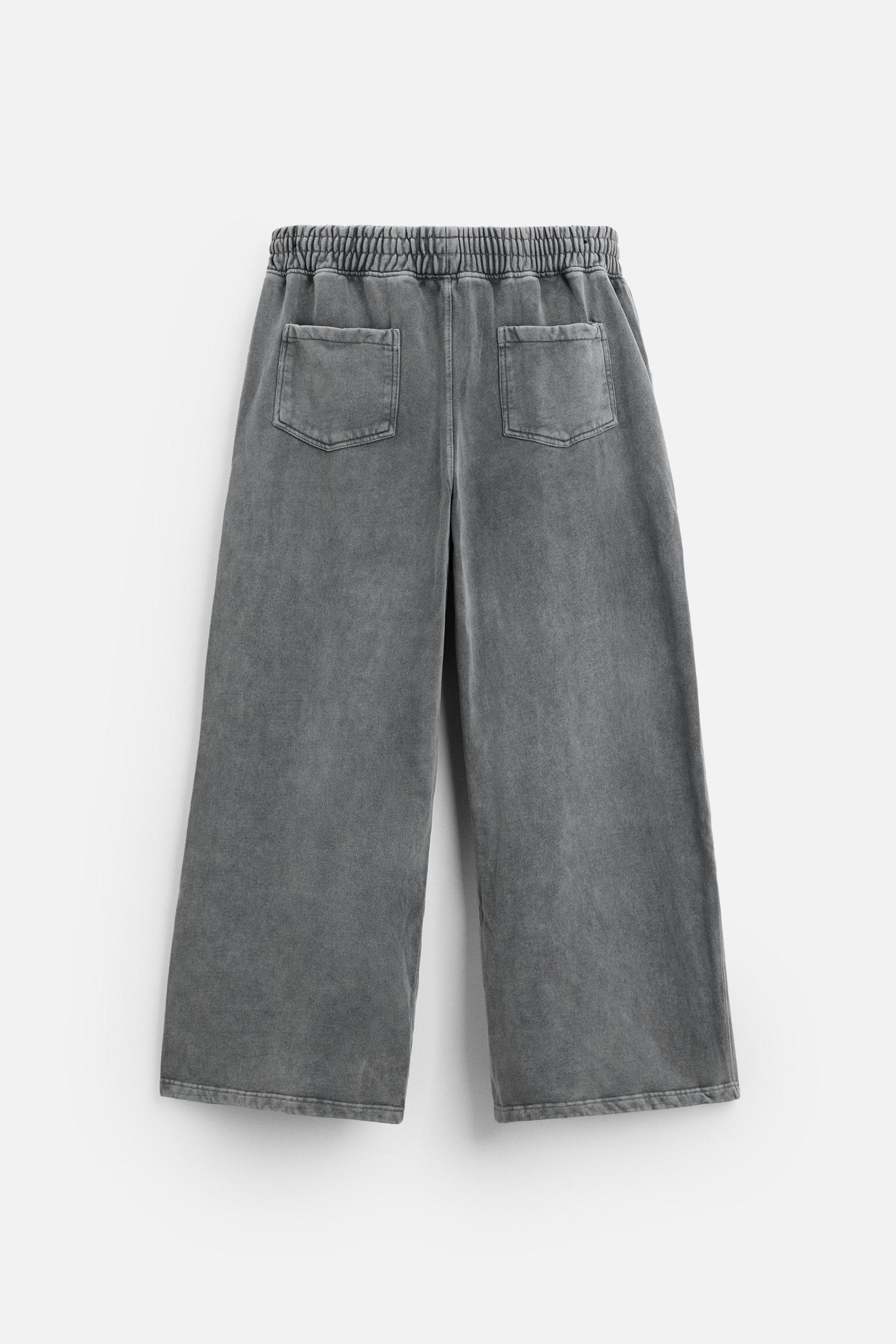 WIDE FIT WASHED JOGGER PANTS Product Image