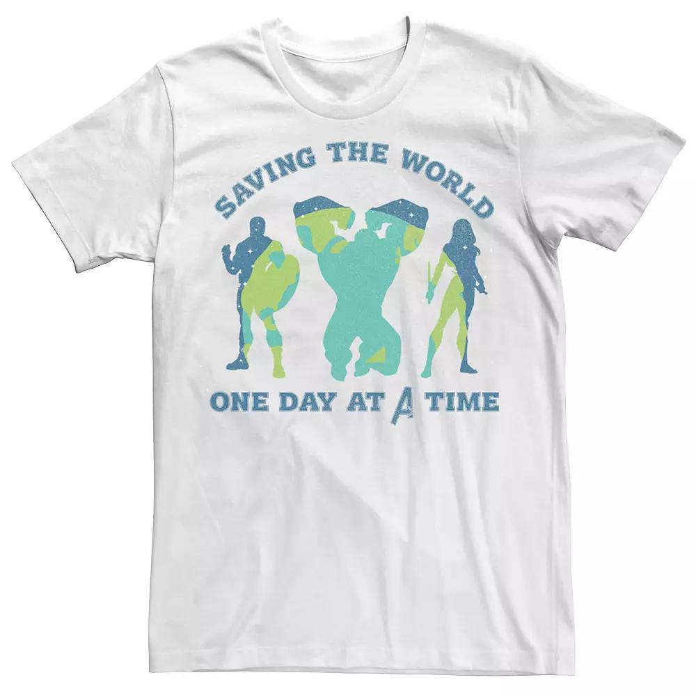 Men's Marvel Earth Day Avengers Saving The World Earth Fill Tee,  Product Image