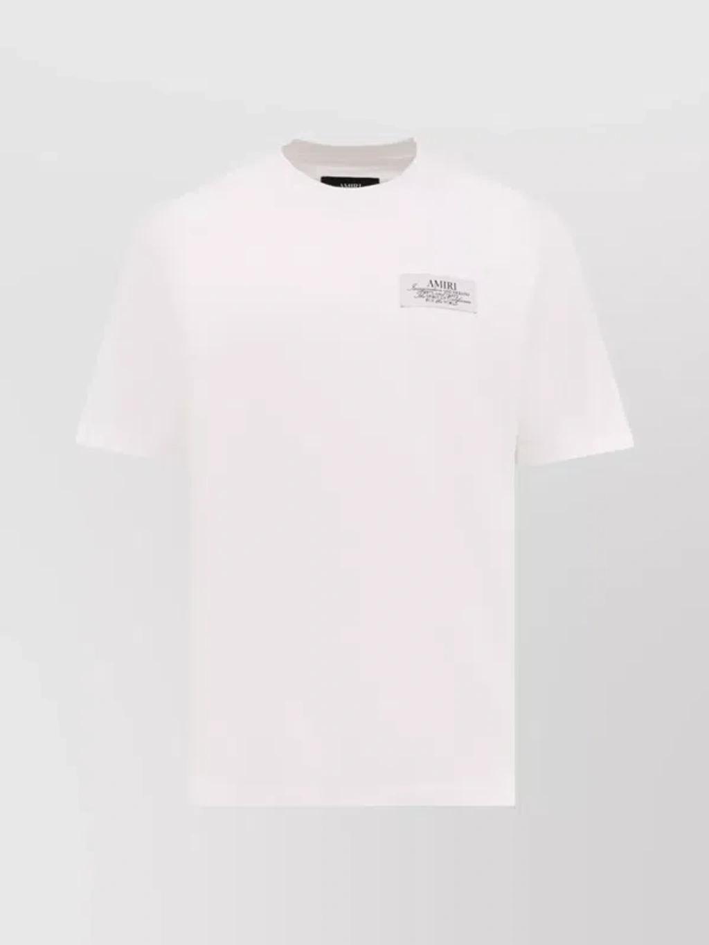 AMIRI Black Crewneck T-shirt With Logo Lettering On Front And Rear Product Image