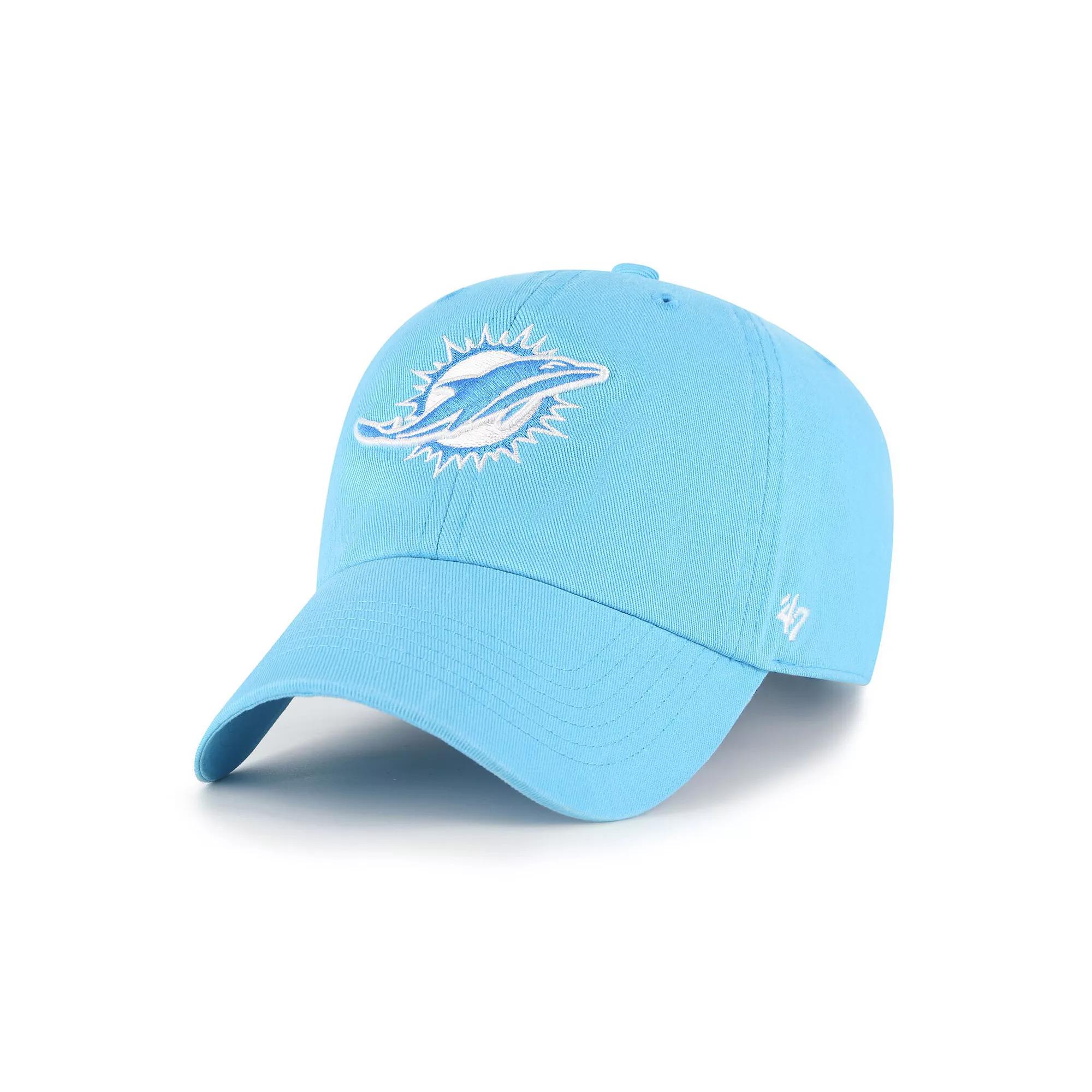 Women's '47 Blue Miami Dolphins Bright Side Clean Up Adjustable Hat Product Image